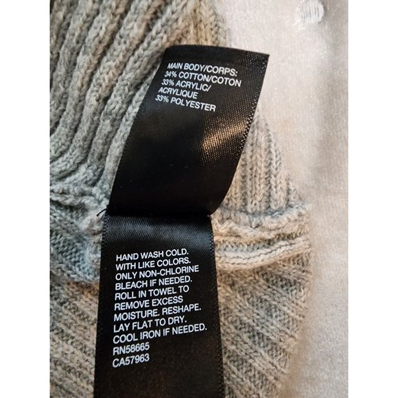 Zella All Day Ribbed Cros Cross faux wrap Light Sweater‎ Grey Size Small - Picture 8 of 9